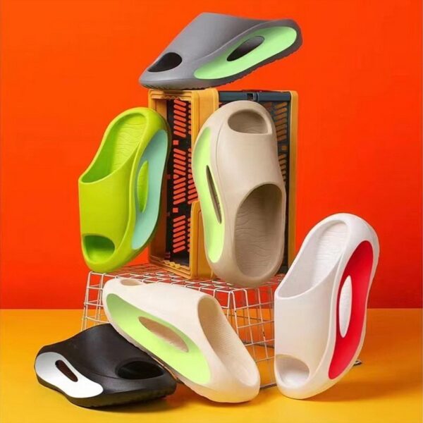 Ins Slippers Women Men Peep Toe Slipper Summer Hollow Unisex Sports Beach Shoes - Image 2