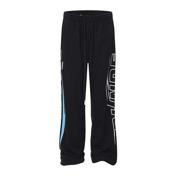 Retro Biker's Racing Style Letter Printed Sweatpants Men And Women - Image 2