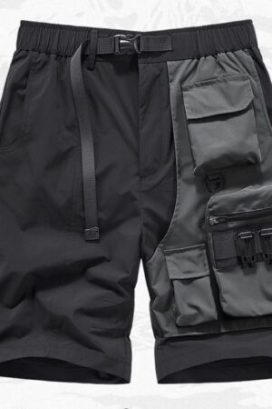 Patchwork Color Contrast And Multiple Pockets For Casual Use