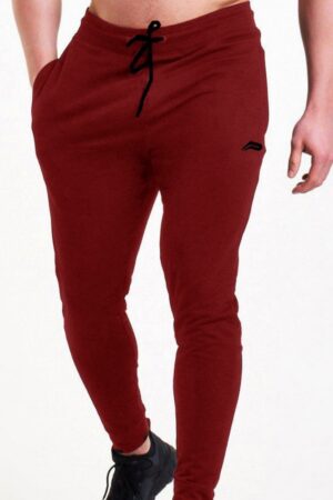 Sports And Leisure Workout Cotton Stretch Slim Trousers