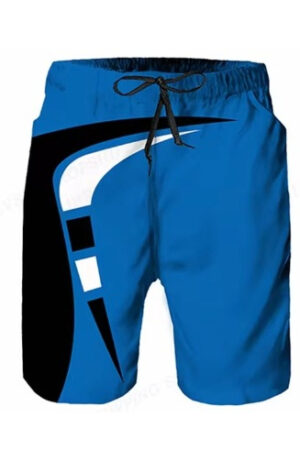 European And American 3D Digital Printing Leisure Irregular Shorts