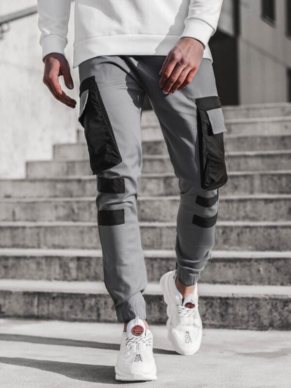 Men's Casual Sports Woven Pocket Panel Tie-Up Casual Pants - Image 7
