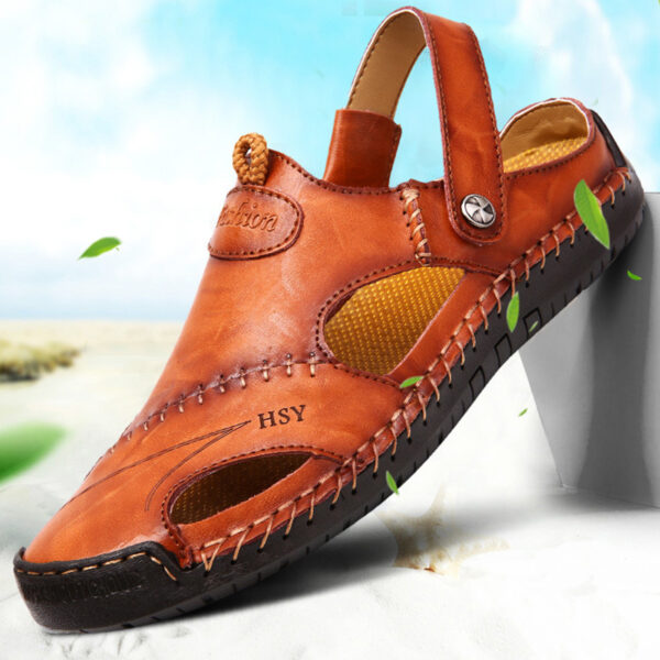 Men's Closed Toe Sandals Summer Adjustable Slides Slippers Fashion Beach Shoes - Image 10