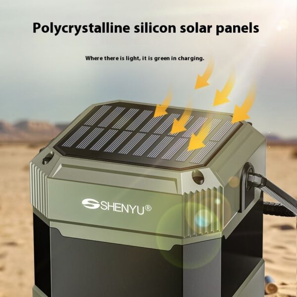 Hand Power Generation Solar Radio Bluetooth Speaker Camping Lantern - Image 2