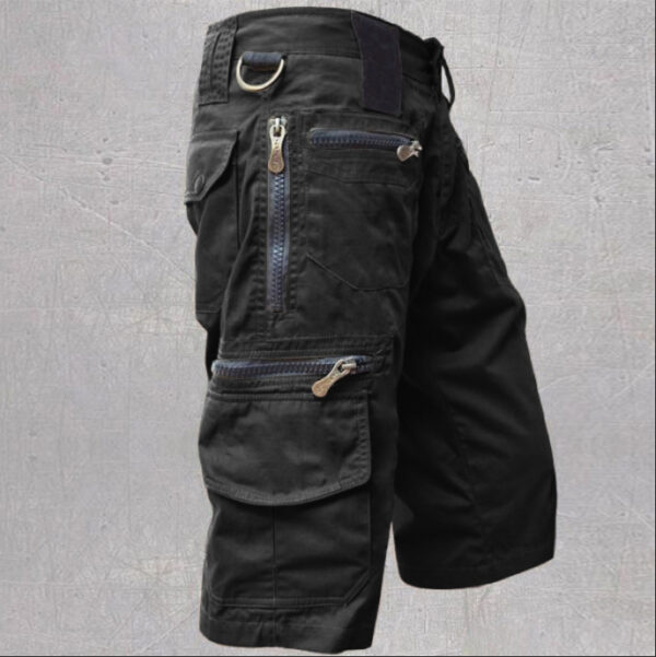 Loose Straight Summer Plus Size Trend Casual Multi-bag Pure Cotton Workwear Shorts Men - Image 2
