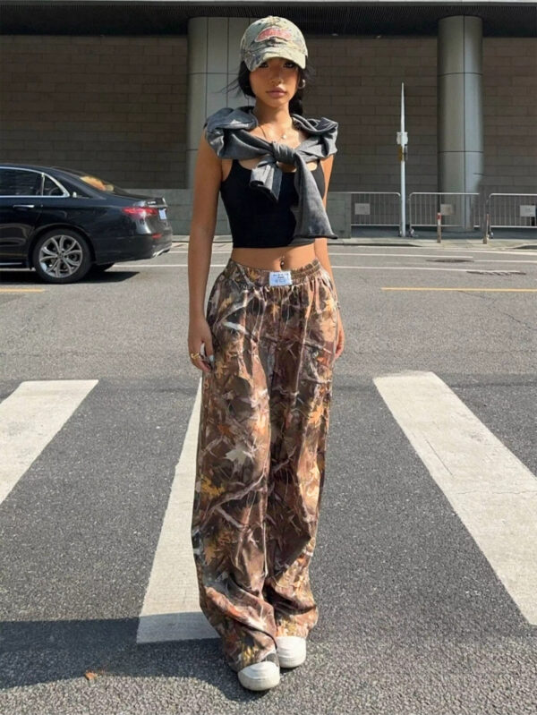 Slimming Casual Pants Hip Hop Retro Street Multi-pocket Camouflage Cargo Pants For Women Y2k Hip-hop Cargo Grunge Baggy Trousers - Image 10
