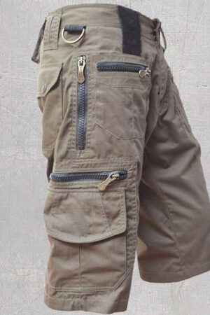 Loose Straight Summer Plus Size Trend Casual Multi-bag Pure Cotton Workwear Shorts Men