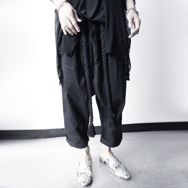 Male Personality Non-mainstream Loose Linen Pant - Image 4