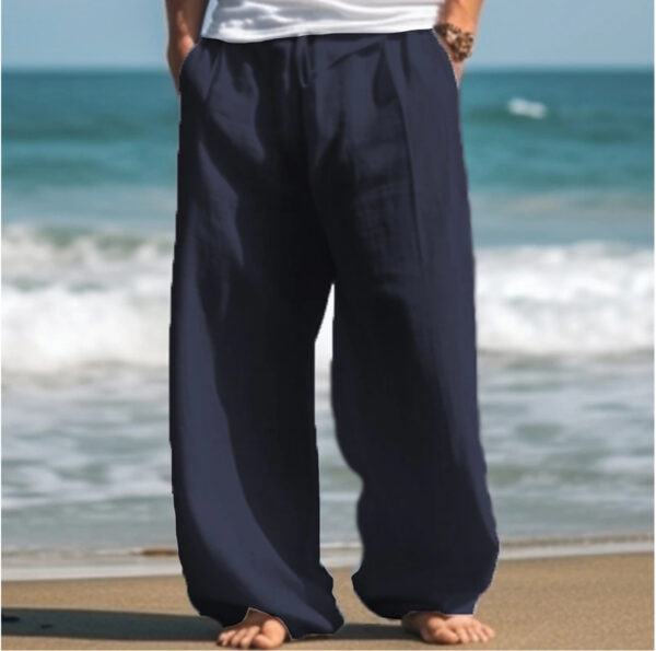 Outdoor Casual Pants Beach Solid Color Straight - Image 2