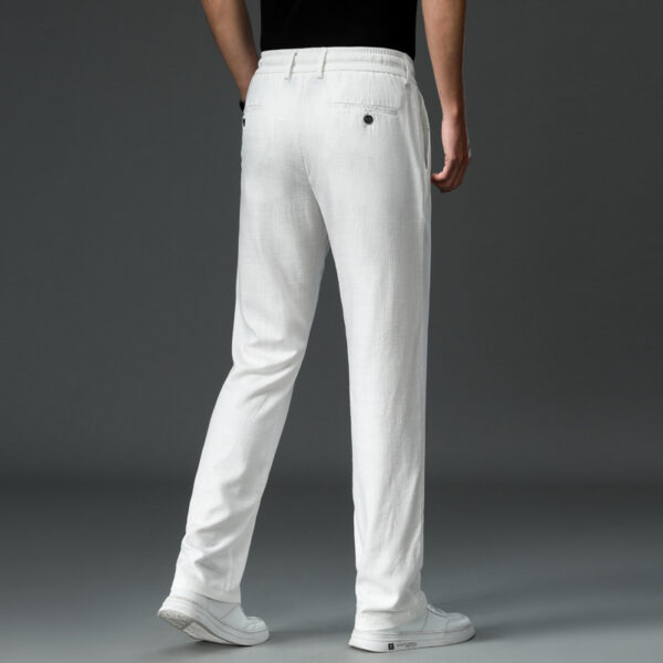 Summer Thin Cotton And Linen Tencel Breathable And Loose Straight White Pants - Image 3