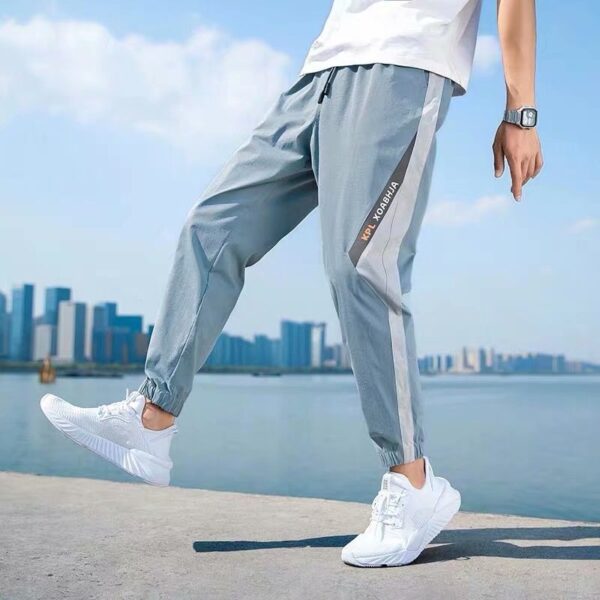 Men's Summer Thin Casual Ice Silk Cropped Pants - Image 7