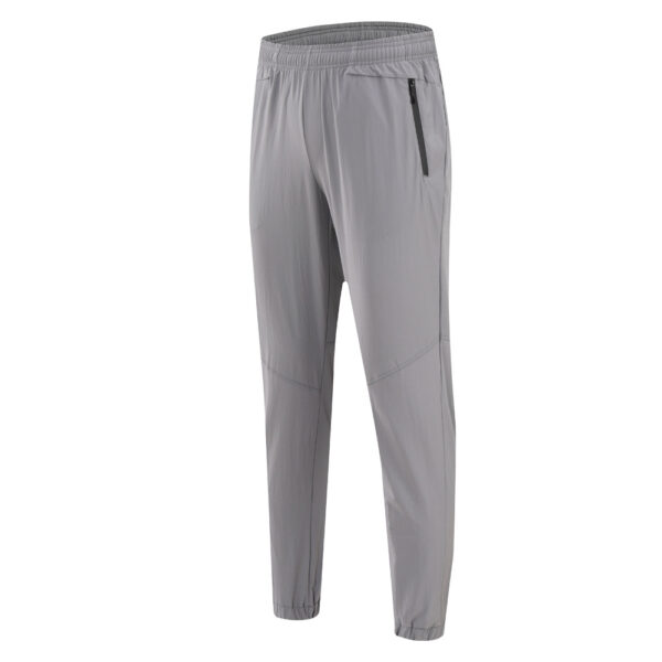 Summer Nylon Woven Four-sided Stretch Slim-fit Ice Silk Sports Trousers - Image 4