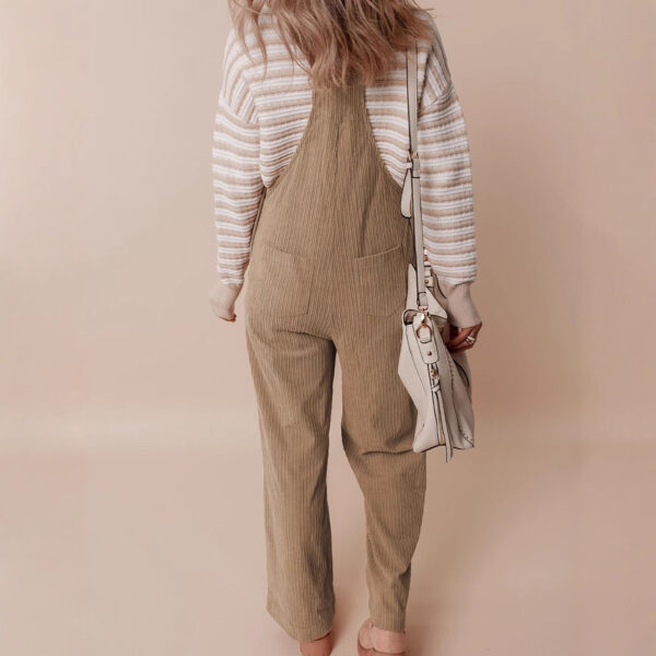 Solid Color Straight Cropped Trousers Women's Casual Style - Image 4