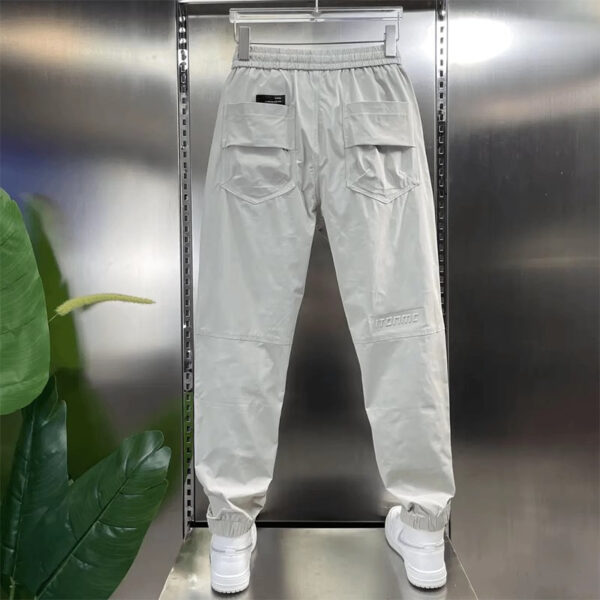 Cargo Pants Letter Steel Seal Ankle Banded Slacks - Image 4