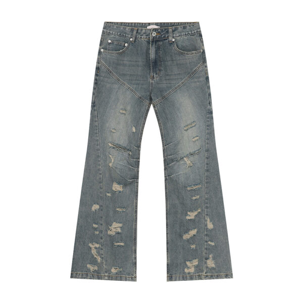Street Style Broken Hole Design Retro Skinny Jeans - Image 7