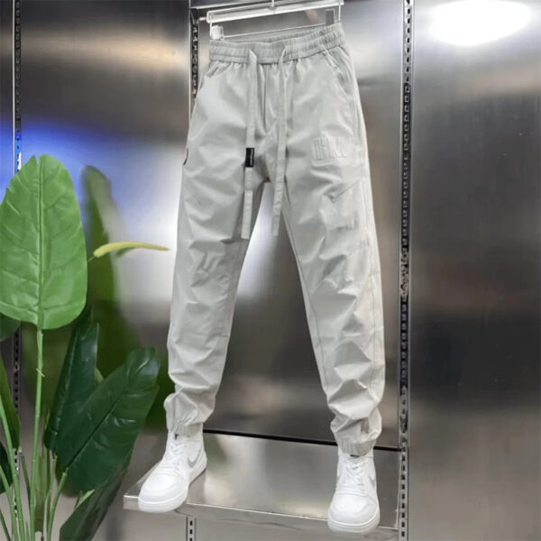 Cargo Pants Letter Steel Seal Ankle Banded Slacks - Image 2