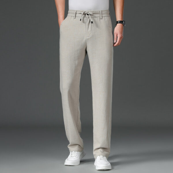 Summer Thin Cotton And Linen Tencel Breathable And Loose Straight White Pants - Image 7