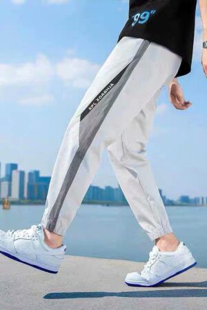Men's Summer Thin Casual Ice Silk Cropped Pants