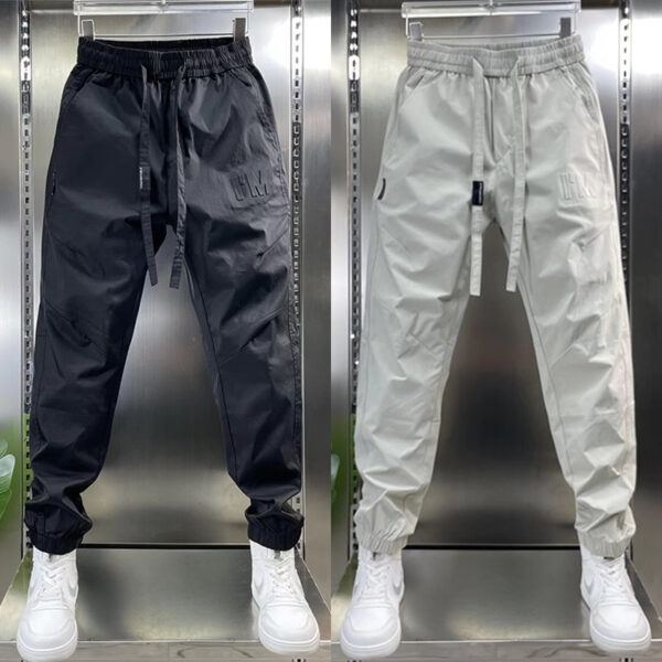 Cargo Pants Letter Steel Seal Ankle Banded Slacks