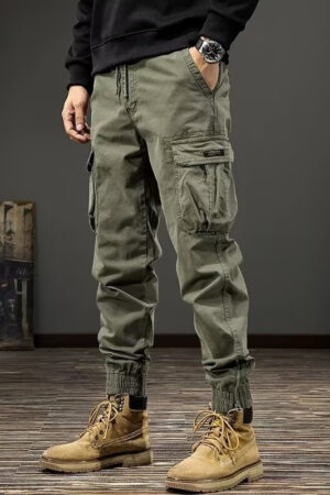 Zipper Ankle Banded Working Pants Men's American Style