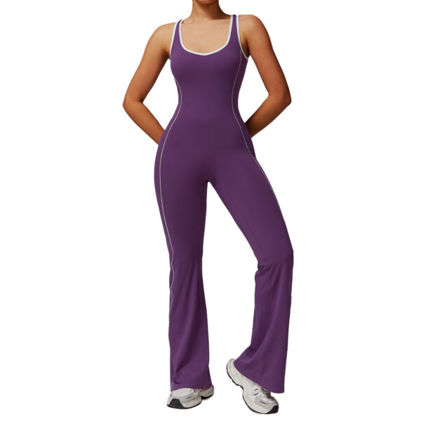 European And American Hollow Beauty Back Yoga Clothes Dance Sports Jumpsuit - Image 3