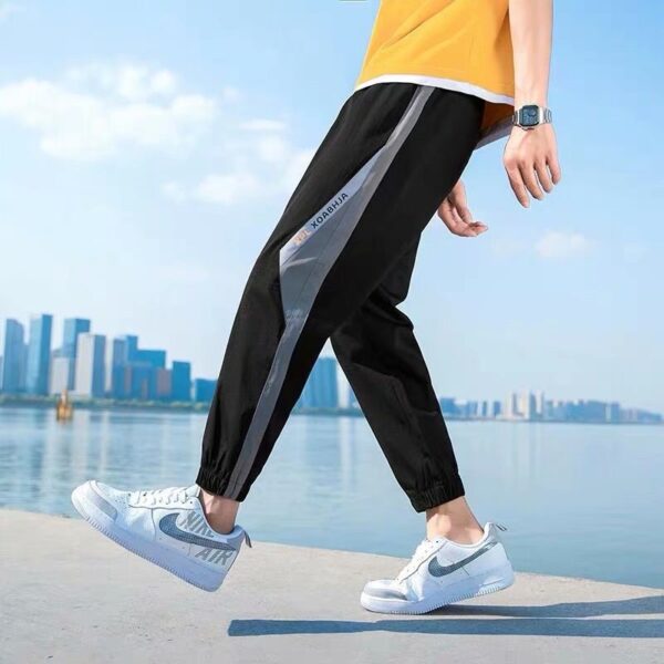 Men's Summer Thin Casual Ice Silk Cropped Pants - Image 2