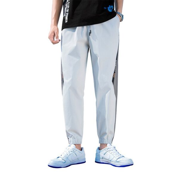 Men's Summer Thin Casual Ice Silk Cropped Pants - Image 4