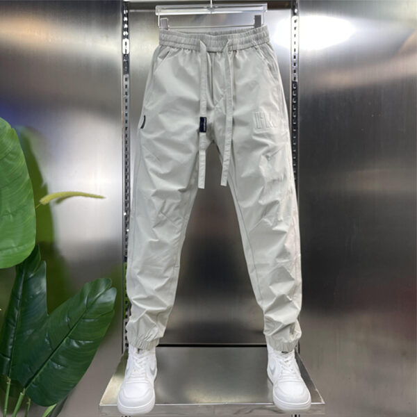 Cargo Pants Letter Steel Seal Ankle Banded Slacks - Image 7