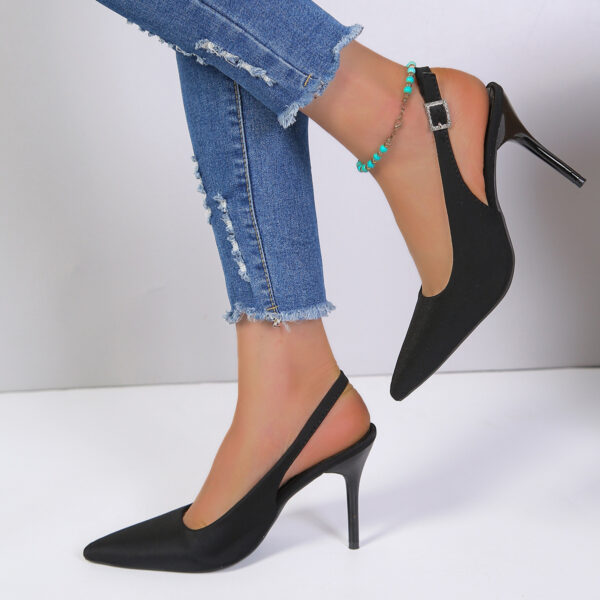 Pointed Toe Buckle Sandals Fashion Summer Stiletto High Heels Shoes For Women - Image 4