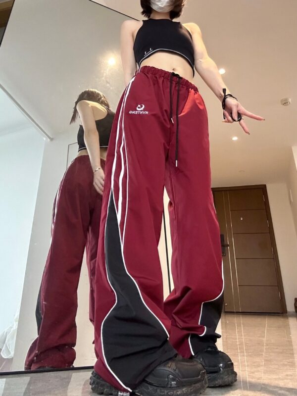 Spring Men's CasualColor Striped Cotton Long Tube Pants - Image 9