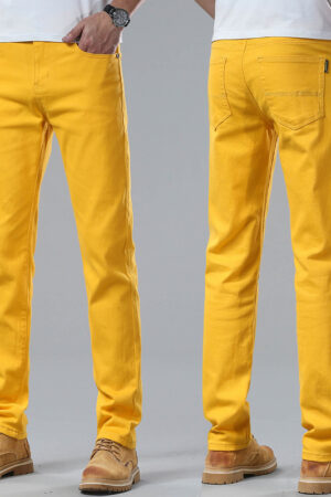 Men Fashion Brands Stretch Slim Fit Skinny Pants