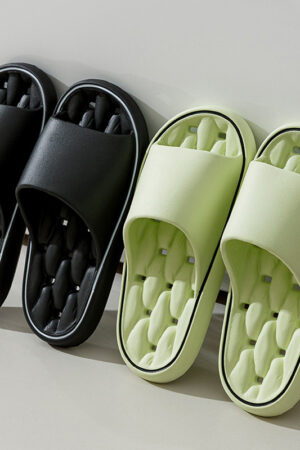 Non-slip Design Bathroom Slippers Home Summer Thick Sole Floor Bedroom House Shoes For Women Men