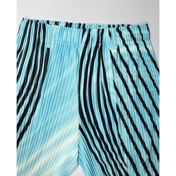 Men's Striped Printed Pleated Casual Pants - Image 4