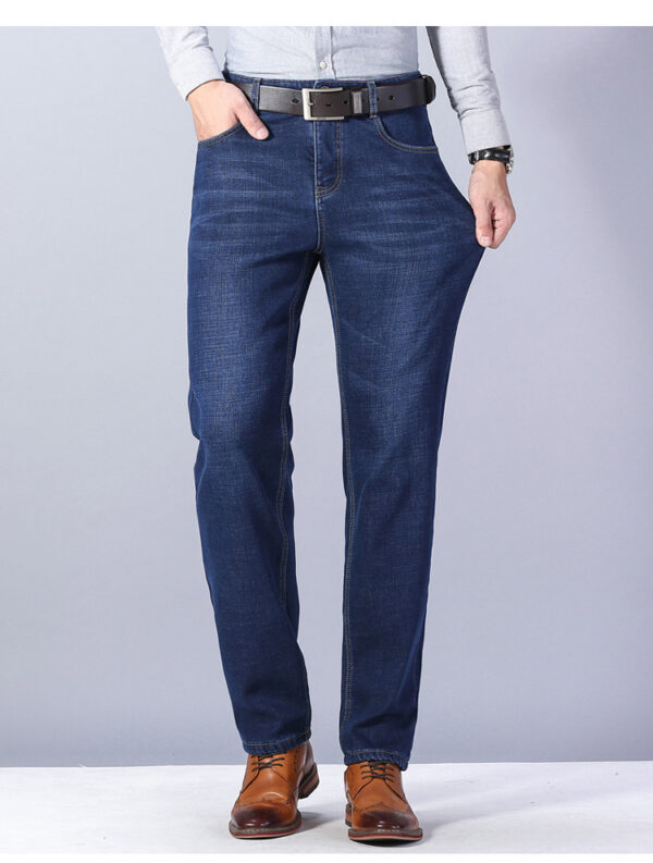 Thickened Plush Jeans Keep Men Warm In Winter - Image 2