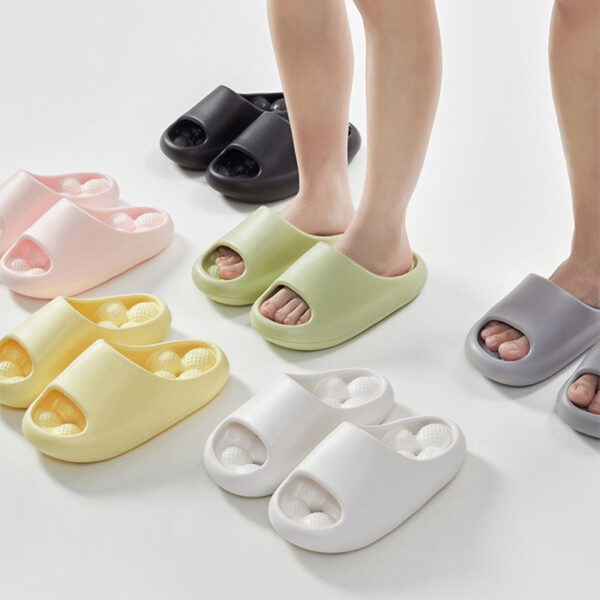 Ball Massage Sole Design Bathroom Slippers Women's House Shoes Indoor Non-Slip Floor Home Slippers Summer - Image 2