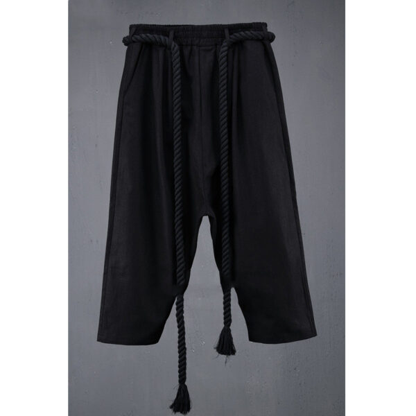 Male Personality Non-mainstream Loose Linen Pant - Image 3