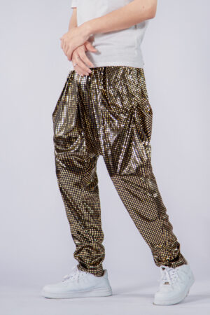 Polka Dot Sequined Shiny Harem Low-grade Baggy Pants Men