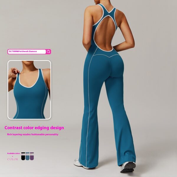 European And American Hollow Beauty Back Yoga Clothes Dance Sports Jumpsuit - Image 2