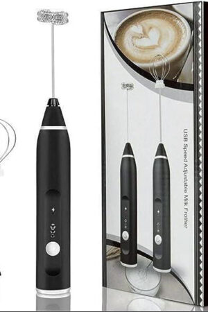 Electric Milk Frother with Dual Whisks