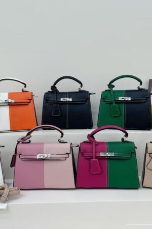 Color Block Mini Satchel Bag