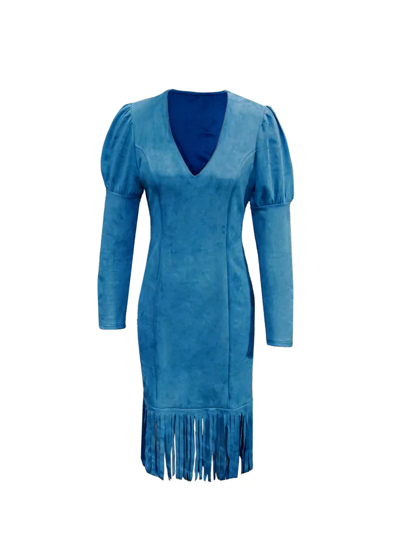 Retro Suede Fringe Sleeveless Mini 5 Retro Suede Fringe Sleeveless Mini - Image 5