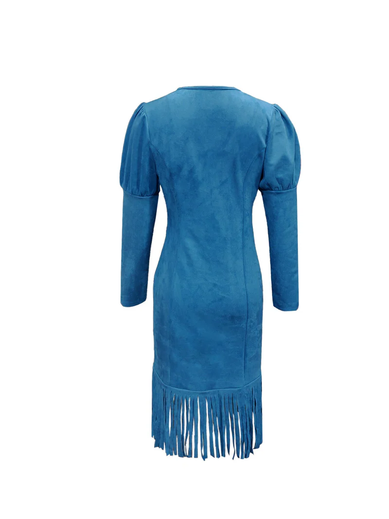 Retro Suede Fringe Sleeveless Mini 6 Retro Suede Fringe Sleeveless Mini - Image 6