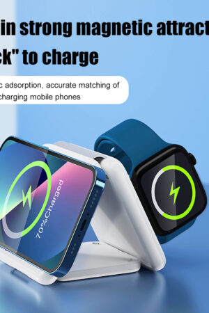 Folding Magnetic Suction Wireless Charger 3-in-1