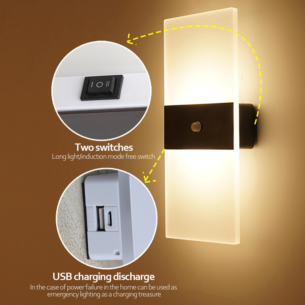 Indoor Sensing USB Charging Wall Lamp 2 Indoor Sensing USB Charging Wall Lamp - Image 2